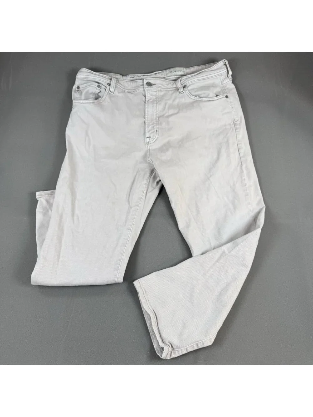 AG Adriano Goldschmied Jeans Mens Size 40x32 Beige Everett Slim Straight